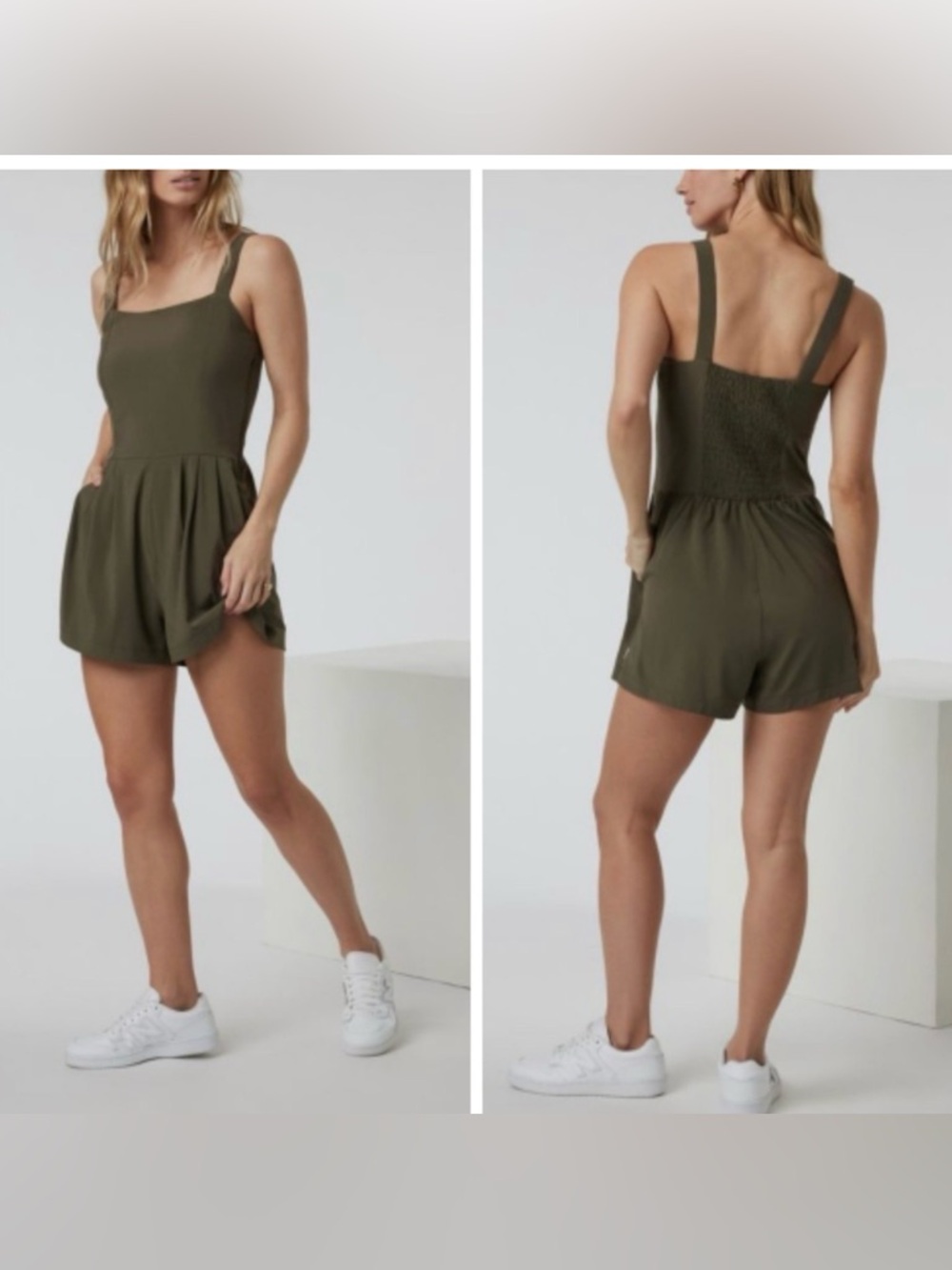 Vuori Villa Cami Romper in the color Dark Oregano - M